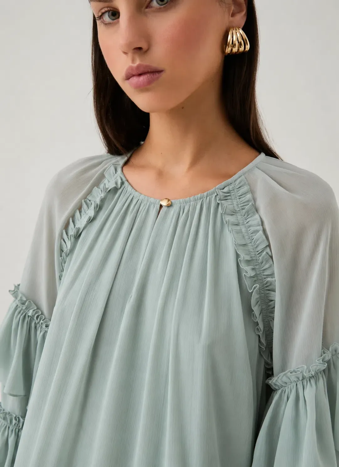 AJE MINA MINI DRESS GREEN 16 for rent on The Volte - main image