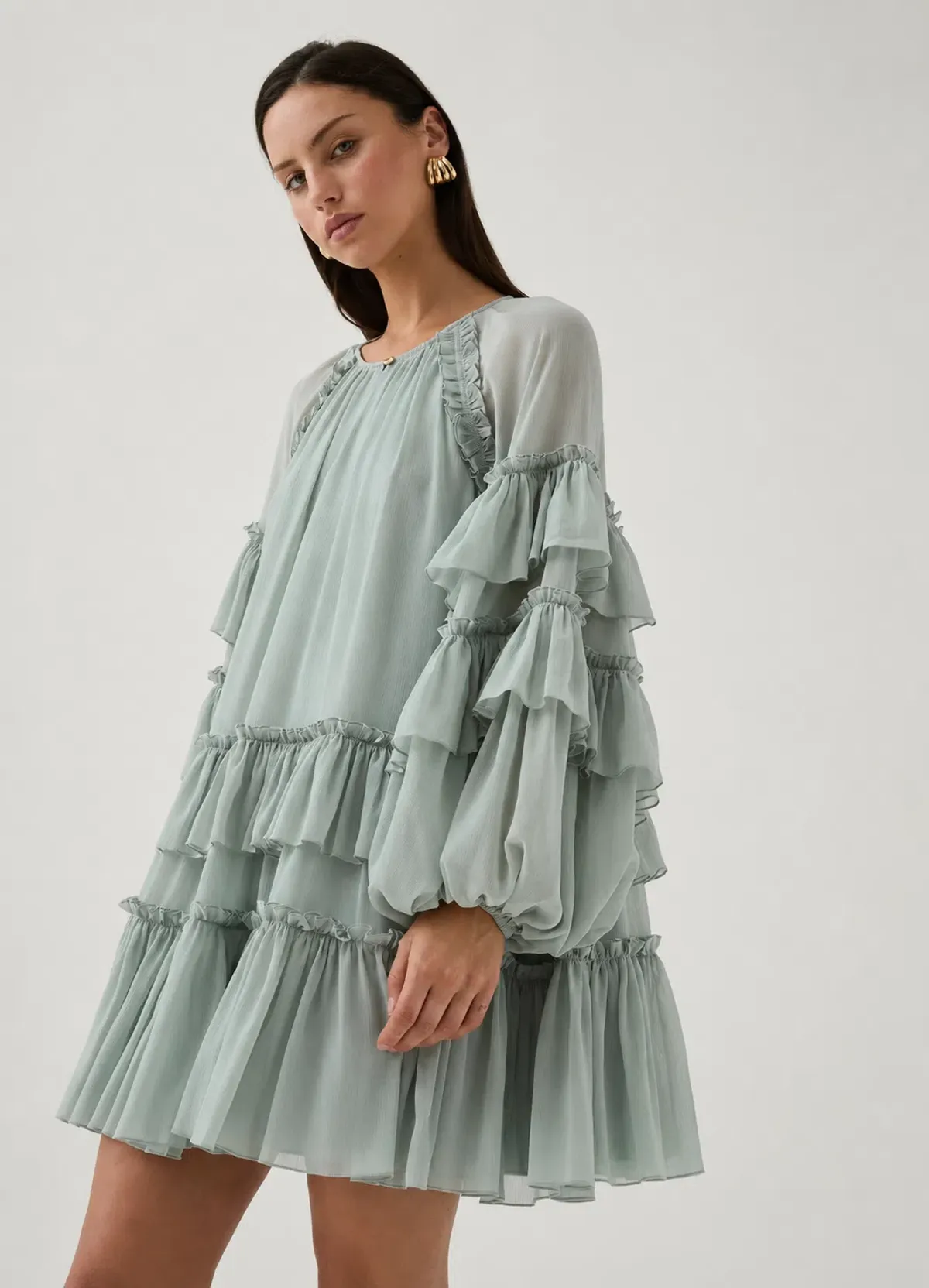 AJE MINA MINI DRESS GREEN 16 - Image 4