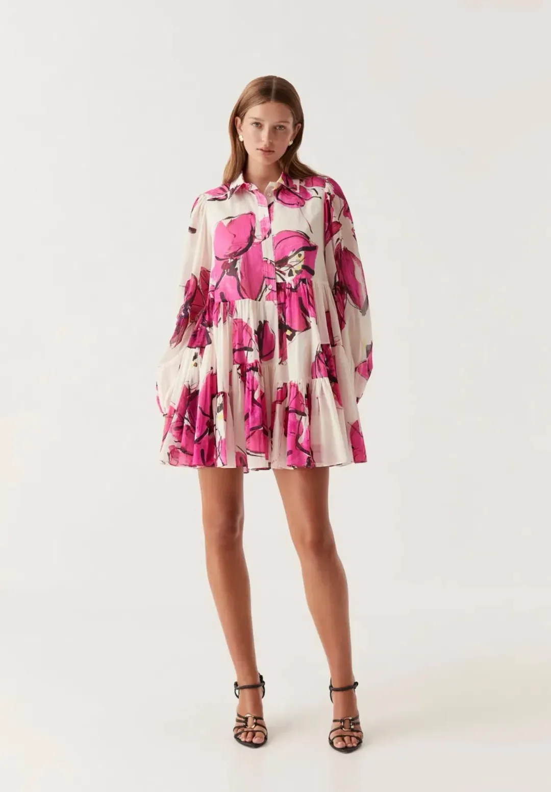 Aje Georgia Smock Mini Dress Floral Size 16 for rent on The Volte - main image
