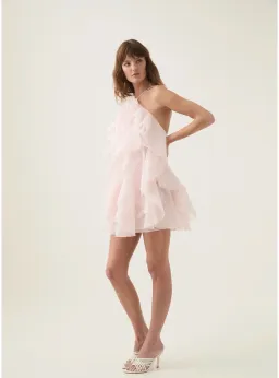 Aje Pandorea Layered Mini Dress Pastel Pink Size 16 for rent on The Volte - image 2