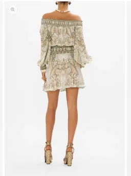CAMILLA Off Shoulder Short Dress Ivory Tower Tales for rent on The Volte - image 2