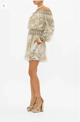 CAMILLA Off Shoulder Short Dress Ivory Tower Tales for rent on The Volte - image 3