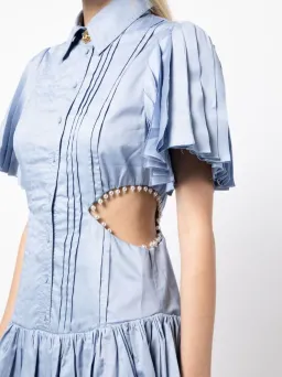 AJE MYTHOS PEARL WAIST MINI DRESS STEEL BLUE SIZE 6 for rent on The Volte - image 2