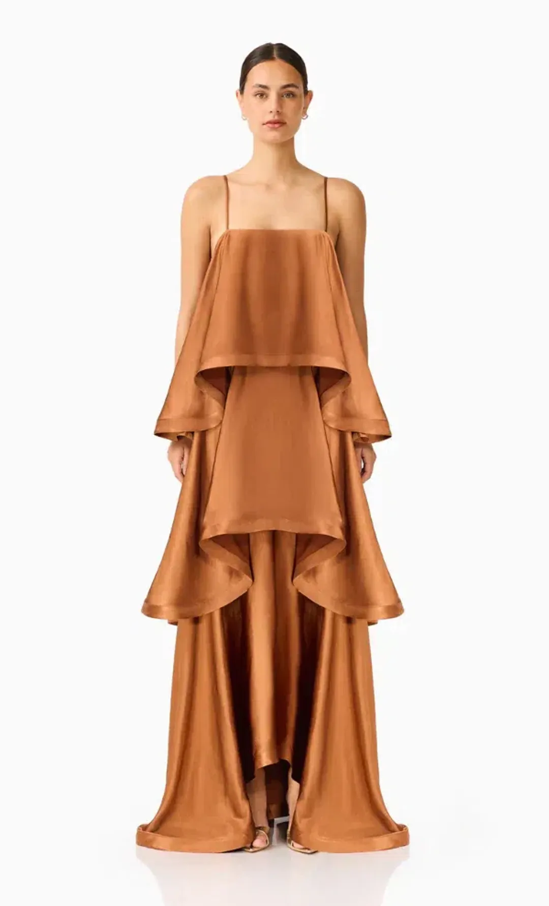 Elliatt Tilly Tiered Maxi- Toffee S for rent on The Volte - main image