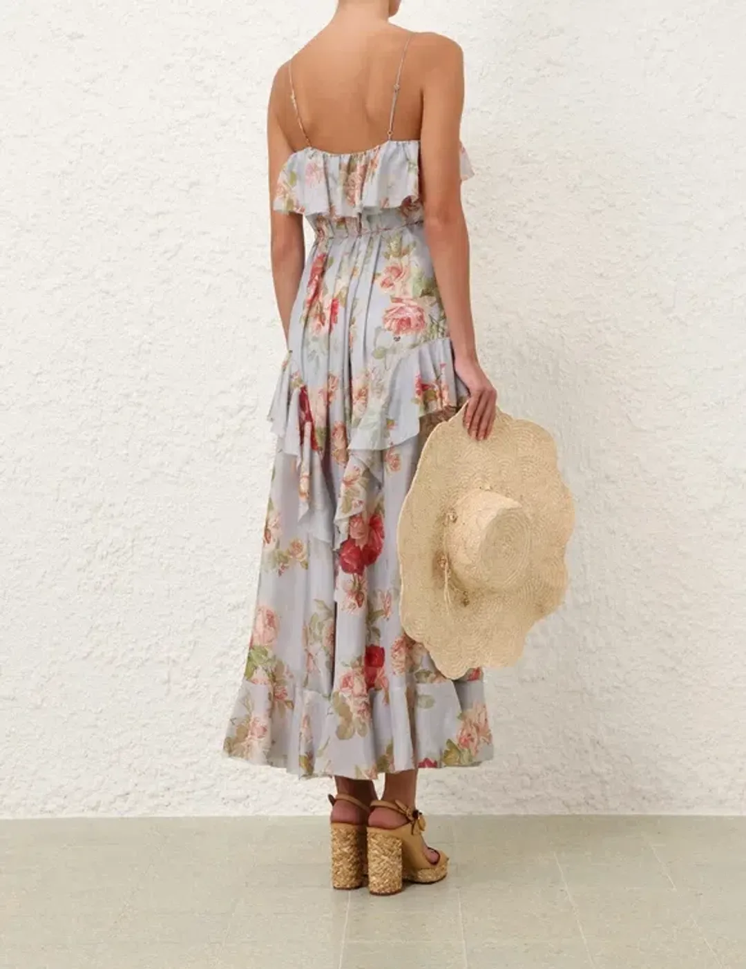 Zimmermann Roselight Frill Maxi Dress - Size 4 / AU16 for rent on The Volte - main image