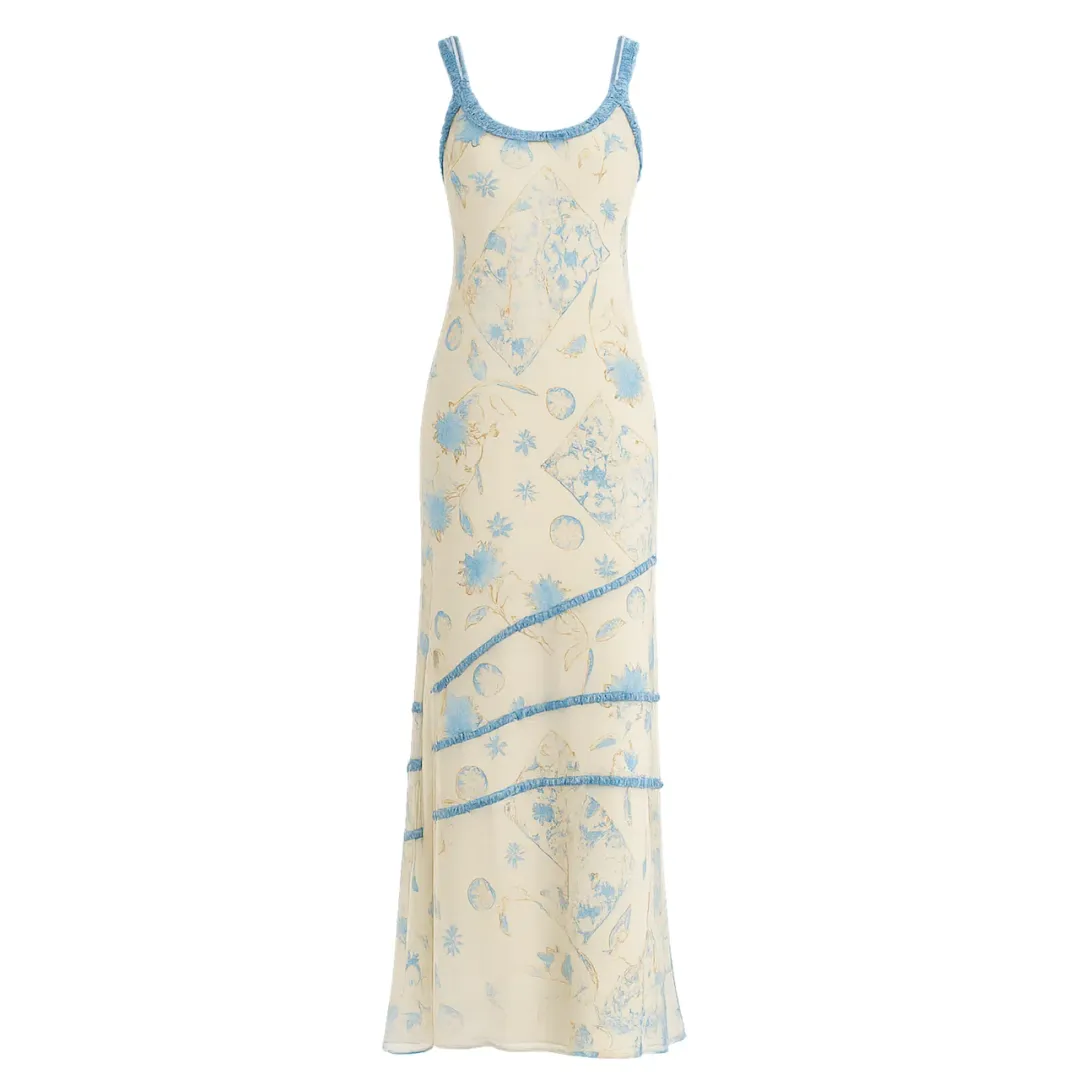 SIR Cecile Ruffle Slip Dress for rent on The Volte - main image