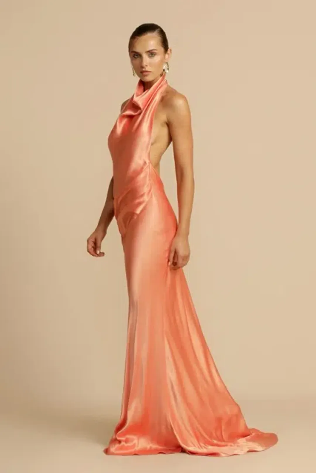 ARCINA ORI GAIA DRESS PAPAYA SIZE 10 (M) for rent on The Volte - main image