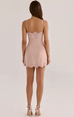 House of CB Soraya blush custom hand beaded embellished mini dress - limited edition Regular cup and Regular Length Size S for rent on The Volte - image 2