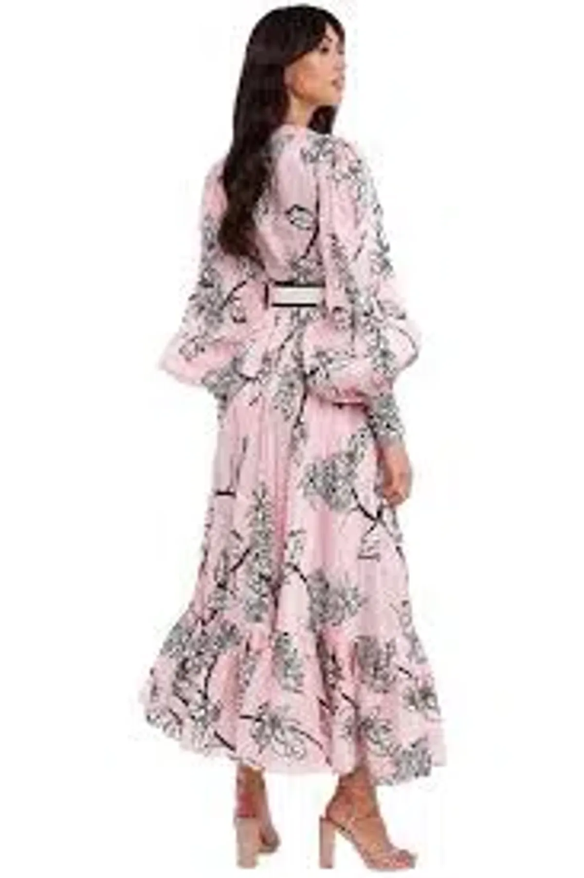 LEO LIN Pina Silk Linen Maxi Dress Floral - Image 5