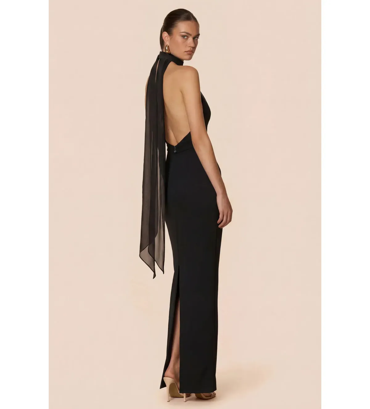 Nookie Martini Halter Gown in Black Size M/AU10 - Image 5