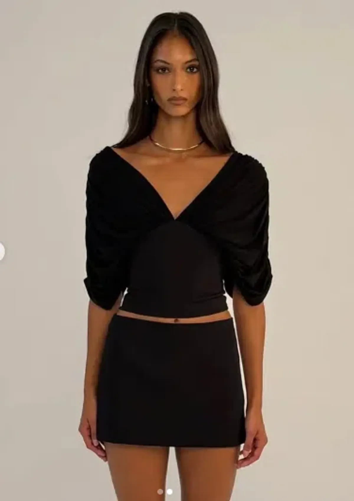 Ance Gria Neve Mini Skirt & Top Black 6 - Image 1