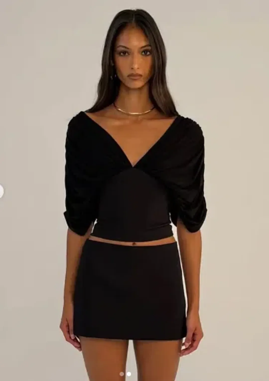 Ance Gria Neve Mini Skirt & Top Black 8 for rent on The Volte - main image