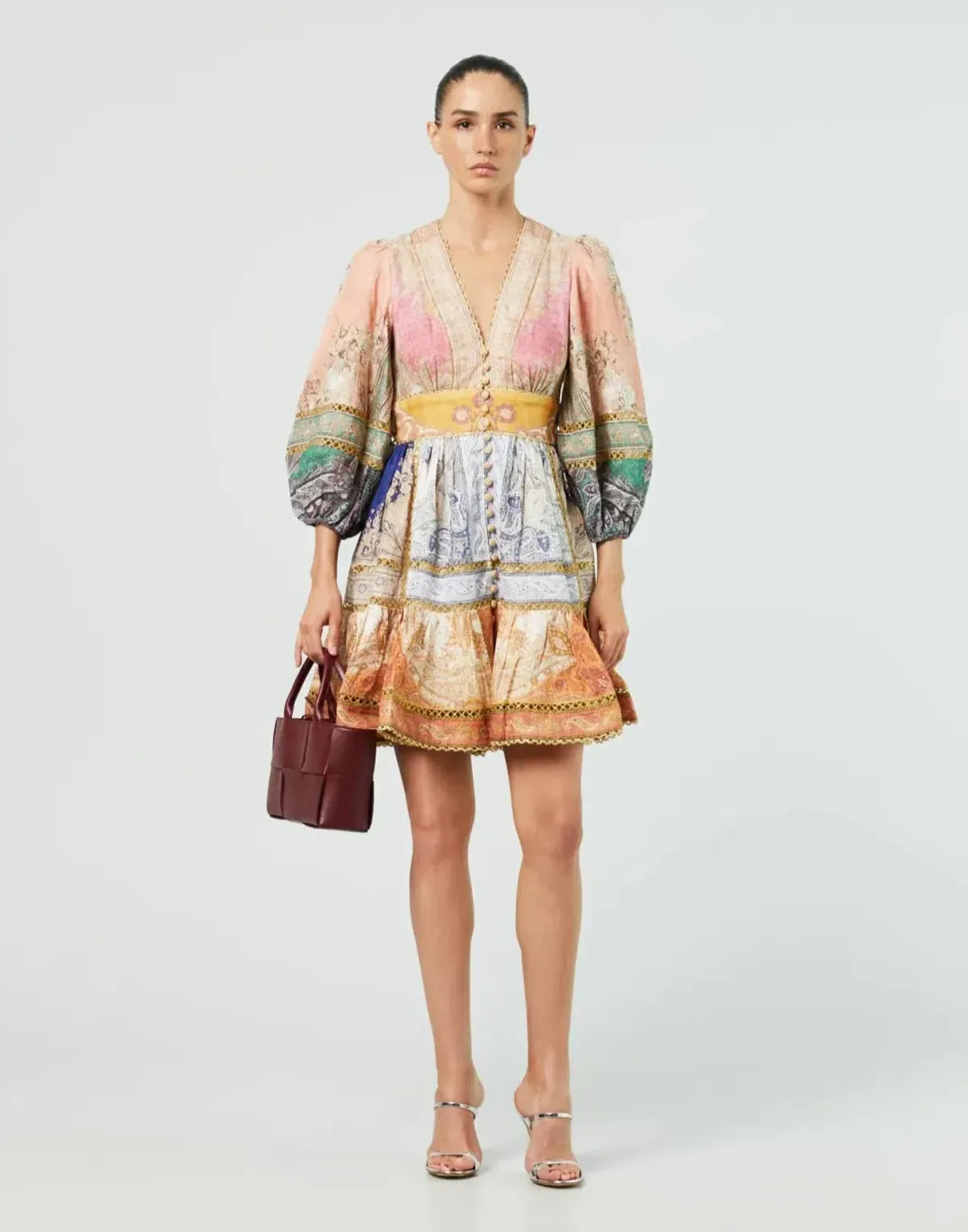 Zimmermann Anneke Lantern Mini Dress Size 1 AU 10 - Image 2
