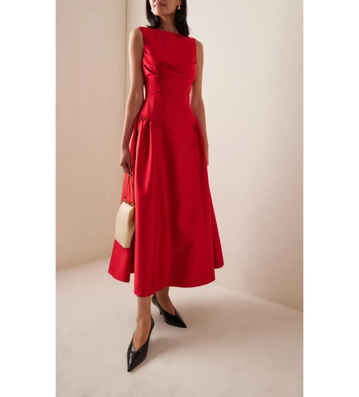 Rachel Gilbert Sawyer Silk-Wool Dress in Red Size 2/AU10 - Image 1