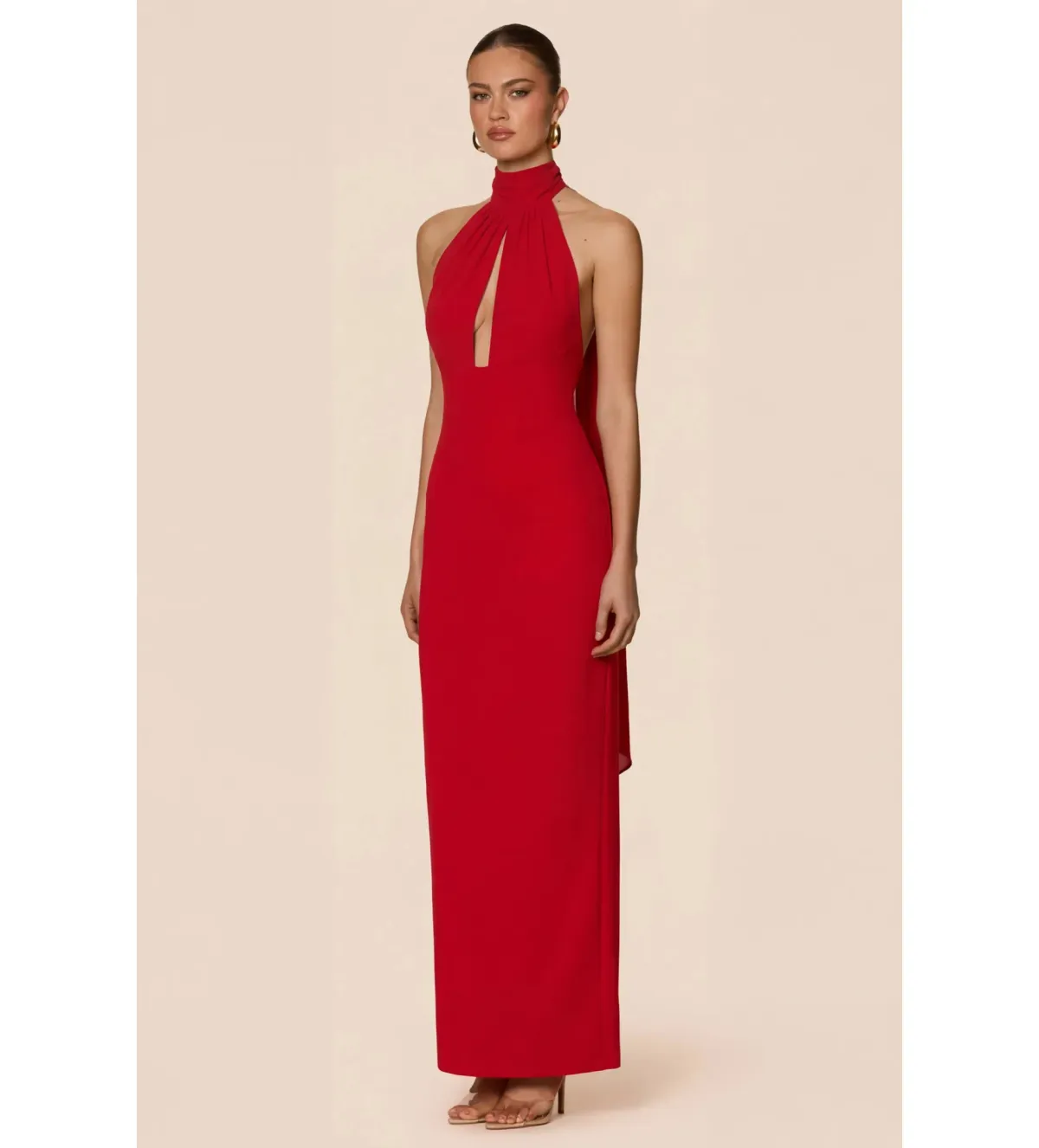 Nookie Martini Halter Gown in Red Size S/AU8 - Image 4