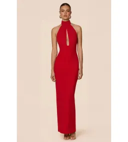Nookie Martini Halter Gown in Red Size S/AU8 for rent on The Volte - image 3