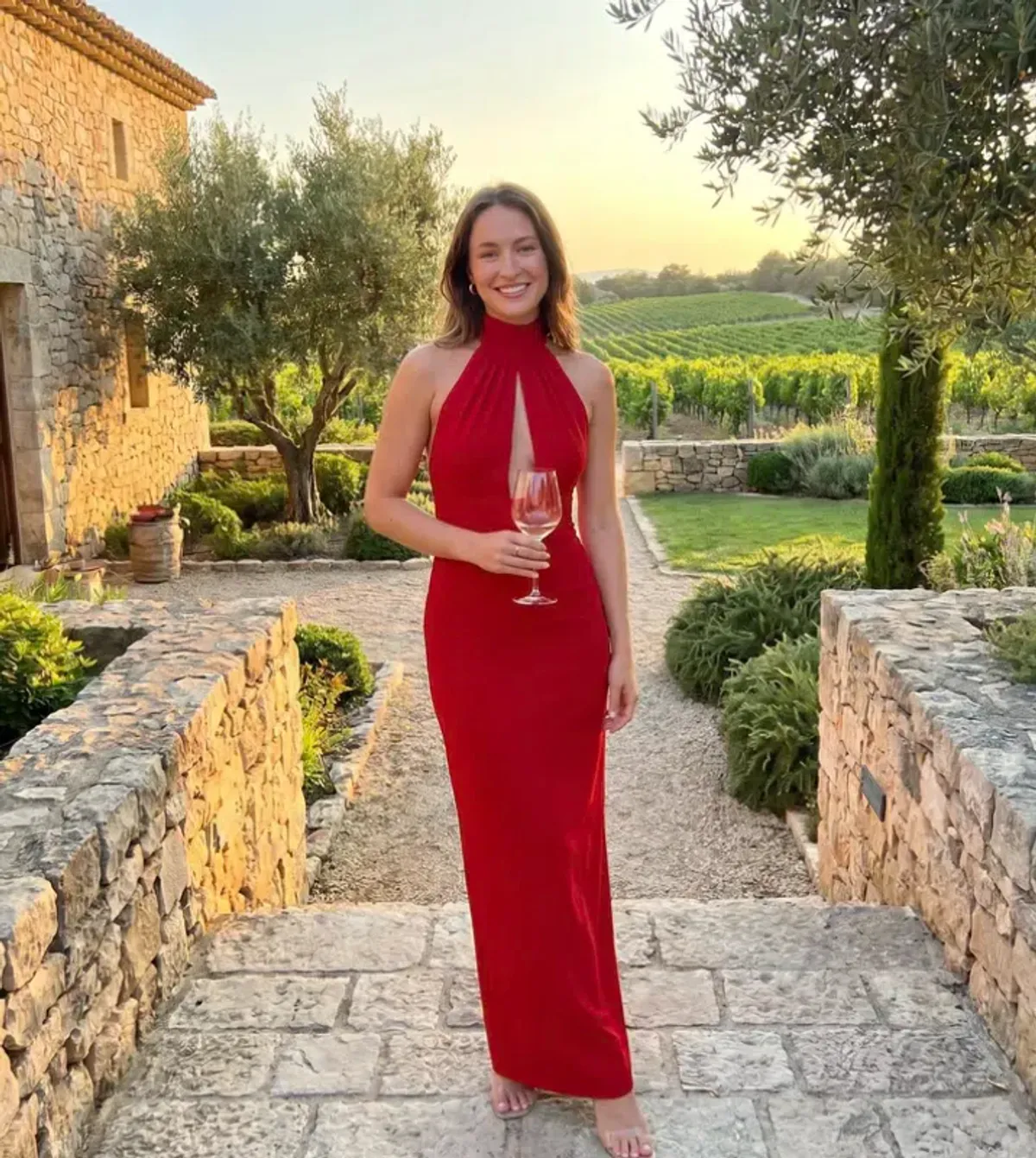 Nookie Martini Halter Gown in Red Size S/AU8 for rent on The Volte - main image