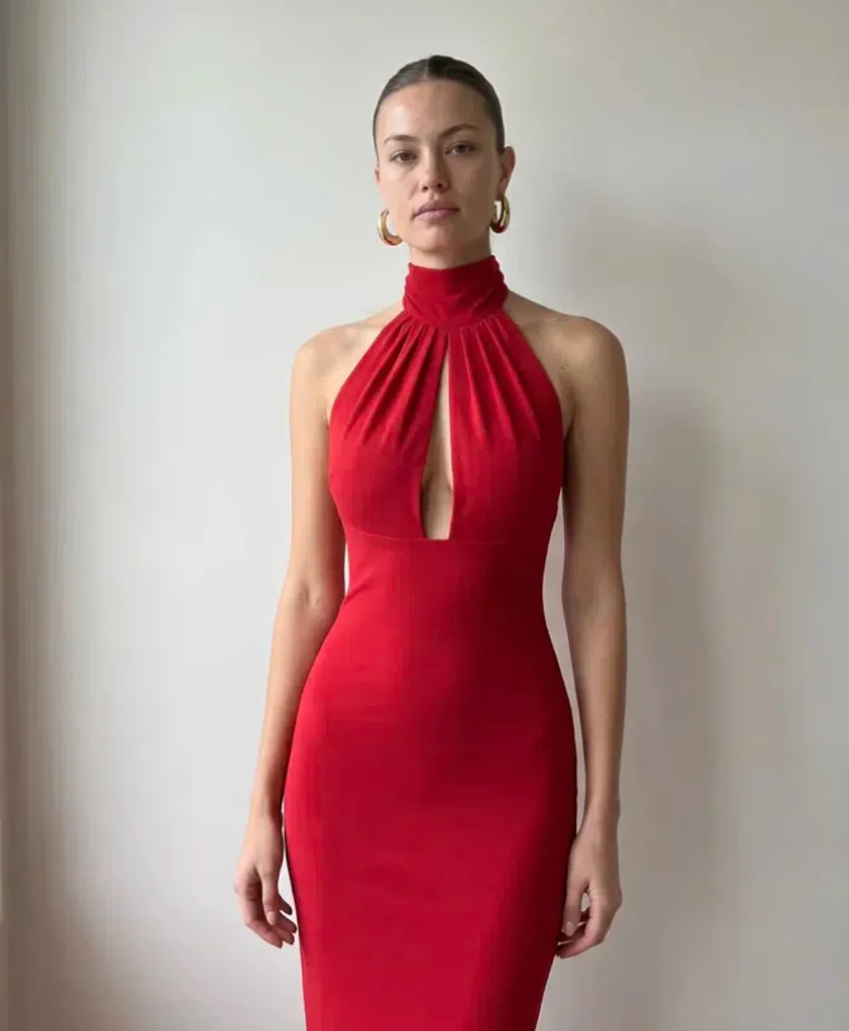 Nookie Martini Halter Gown in Red Size S/AU8 - Image 2