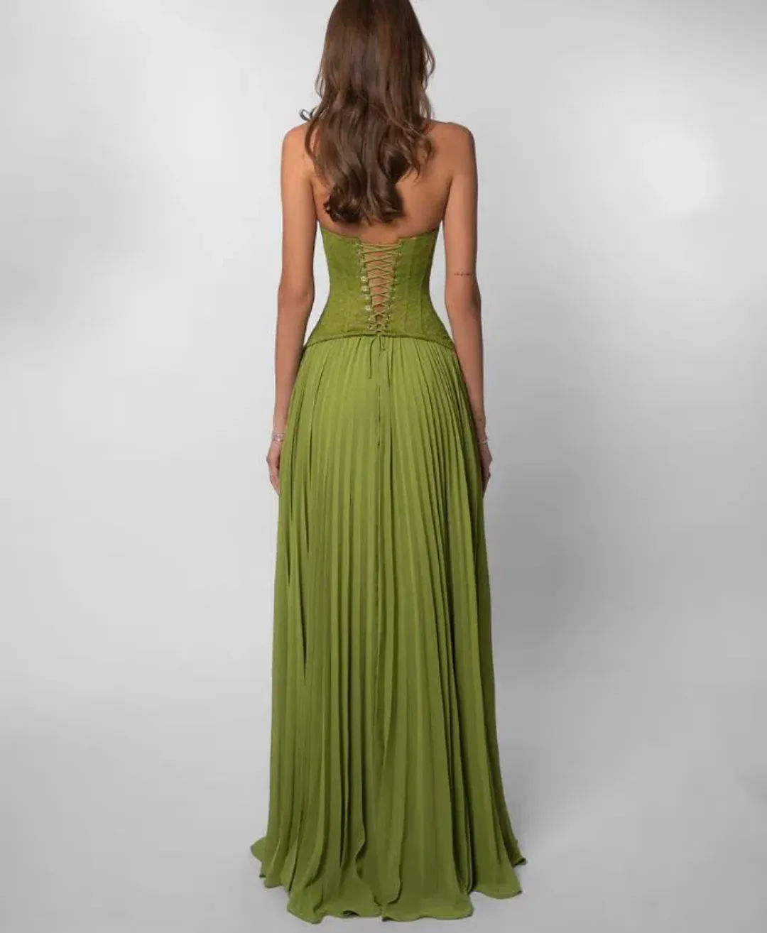 Fenity Gaia Dress in Green Size S/8 for rent on The Volte - main image