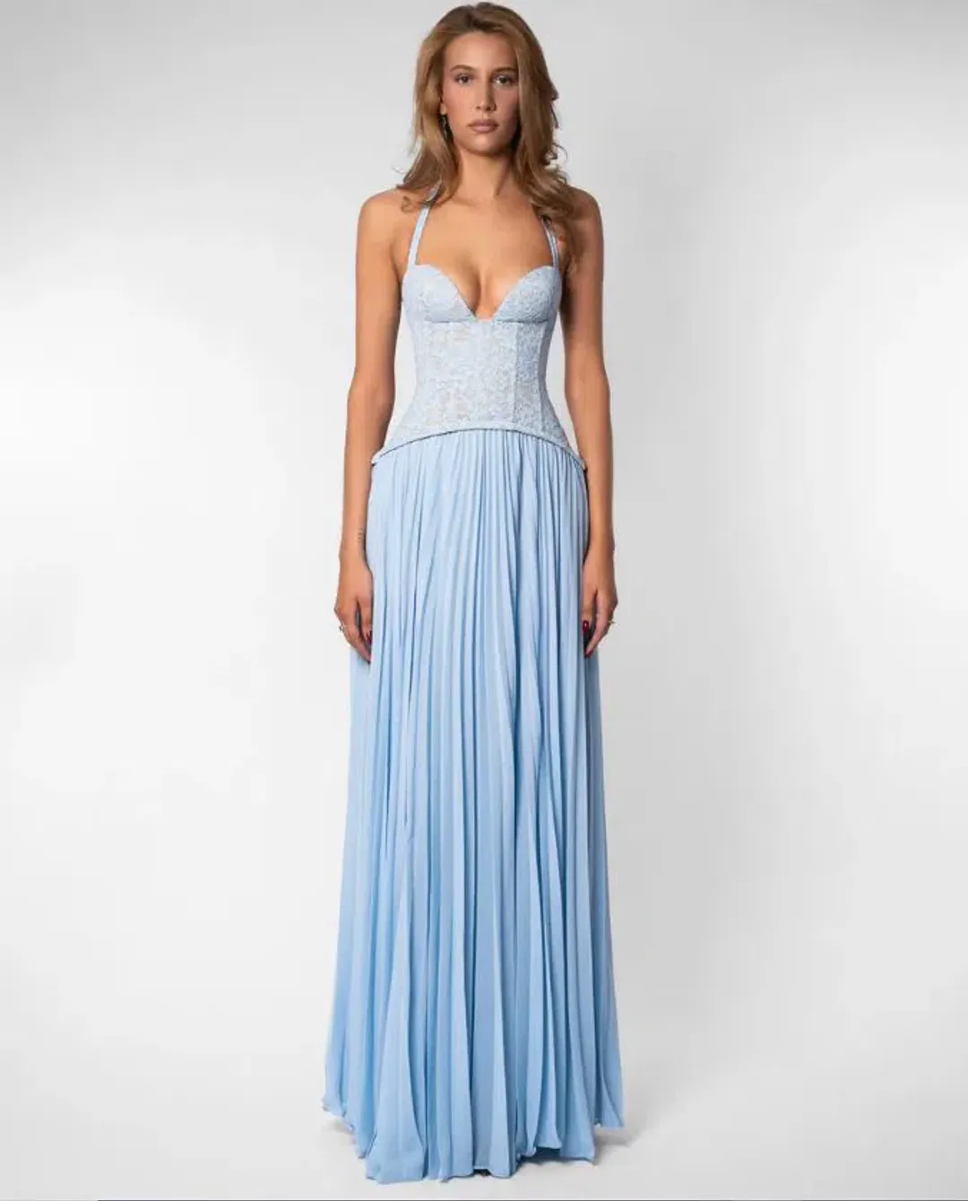 Fenity Gaia Dress in Blue Size M/10 for rent on The Volte - main image