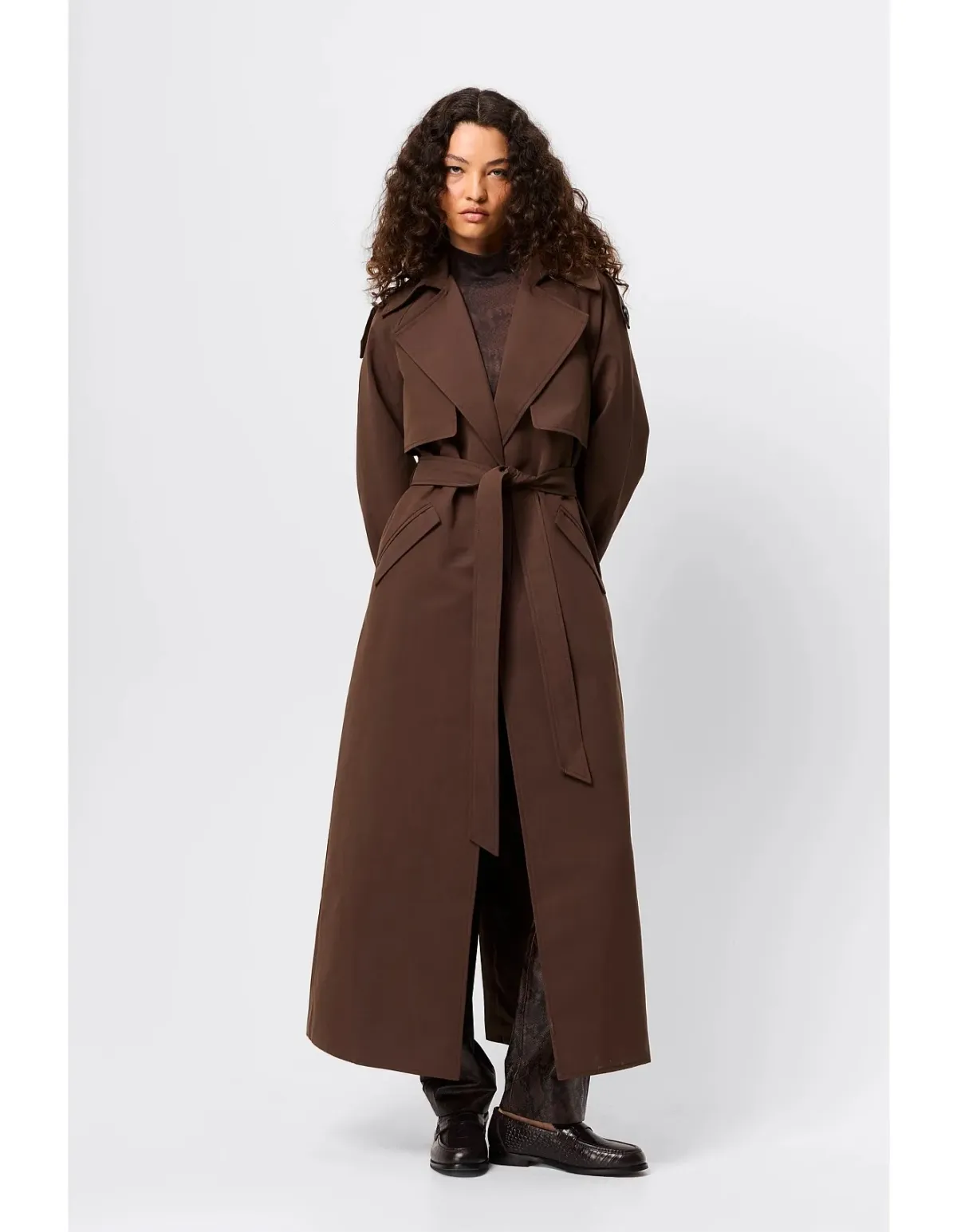 MOSSMAN Franklin Trench Coat Size 8 Chocolate - Image 1