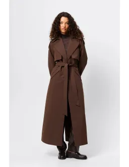 MOSSMAN Franklin Trench Coat Size 8 Chocolate for rent on The Volte - image 1