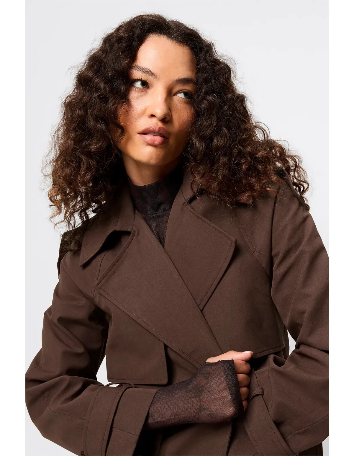 MOSSMAN Franklin Trench Coat Size 8 Chocolate - Image 4