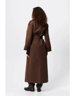 MOSSMAN Franklin Trench Coat Size 8 Chocolate for rent on The Volte - image 3