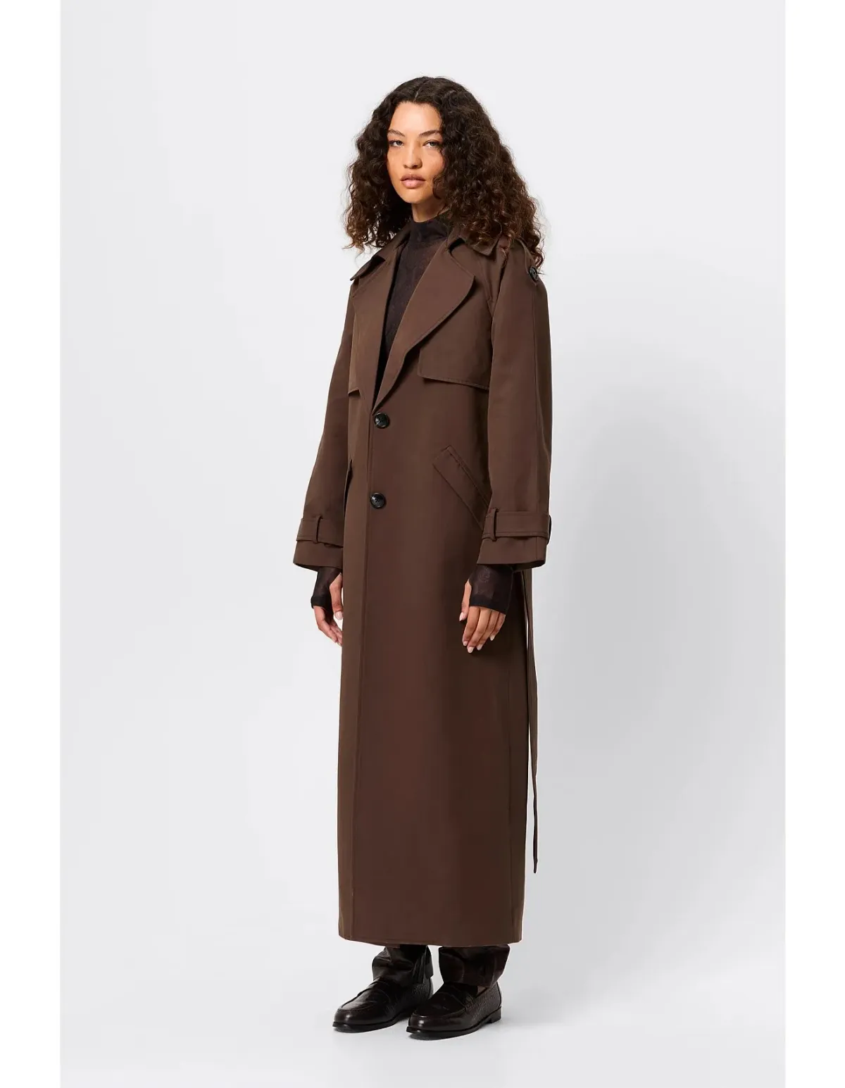 MOSSMAN Franklin Trench Coat Size 8 Chocolate - Image 2