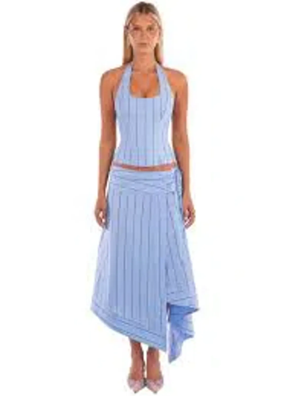I AM DELILAH Sabrina set corset & skirt in blue - Image 1