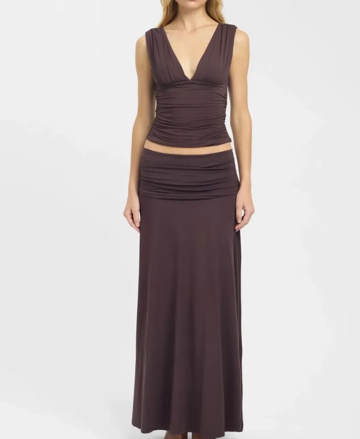 KOOKAI SOLIS TOP & ARLO MAXI SKIRT DARK MAHOGANY 6 - Image 1