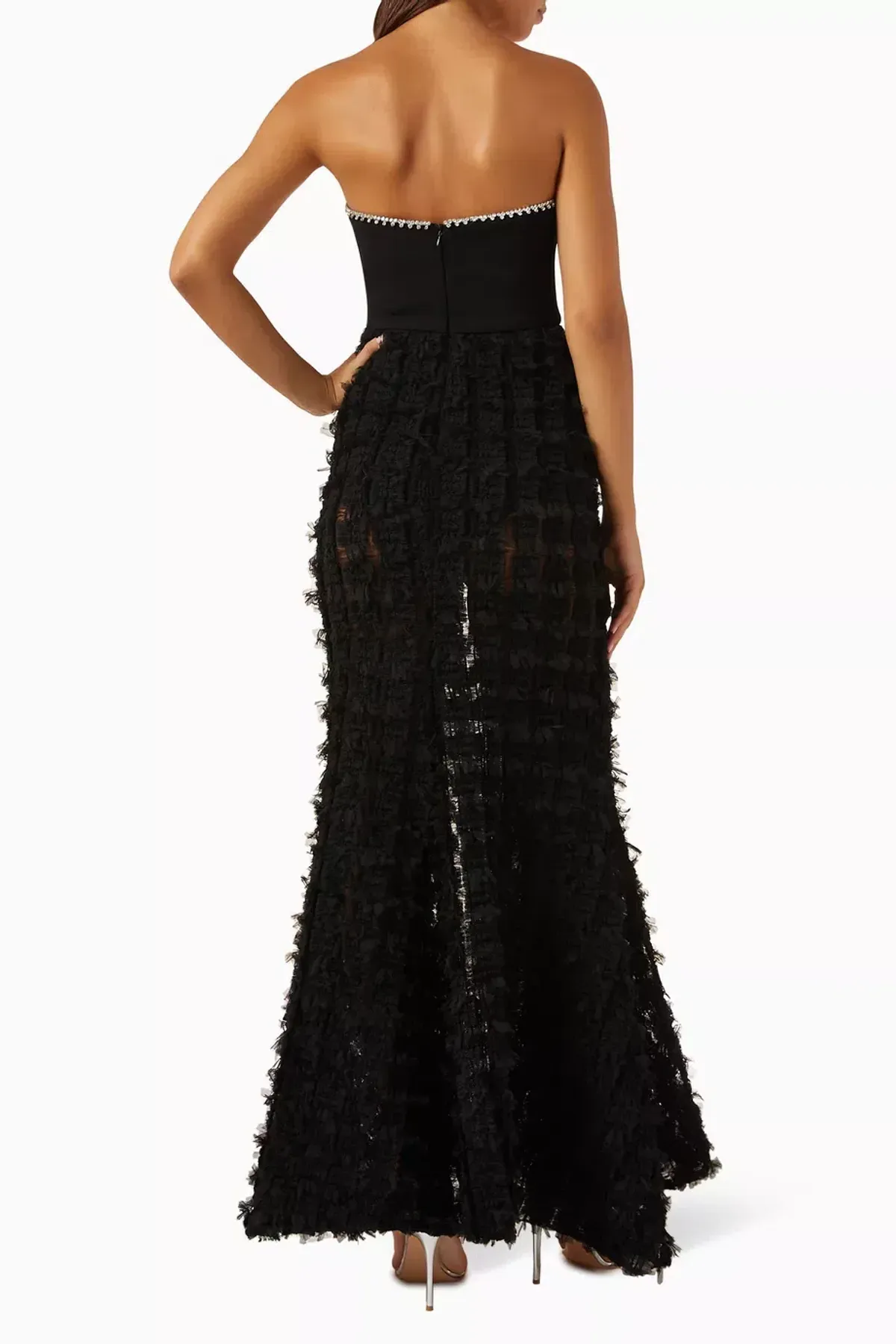 🖤 REBECCA VALLANCE Cherie Amour Gown – Black – Size 10 AU - Embellished Formal Maxi Dress 🖤 - Image 10