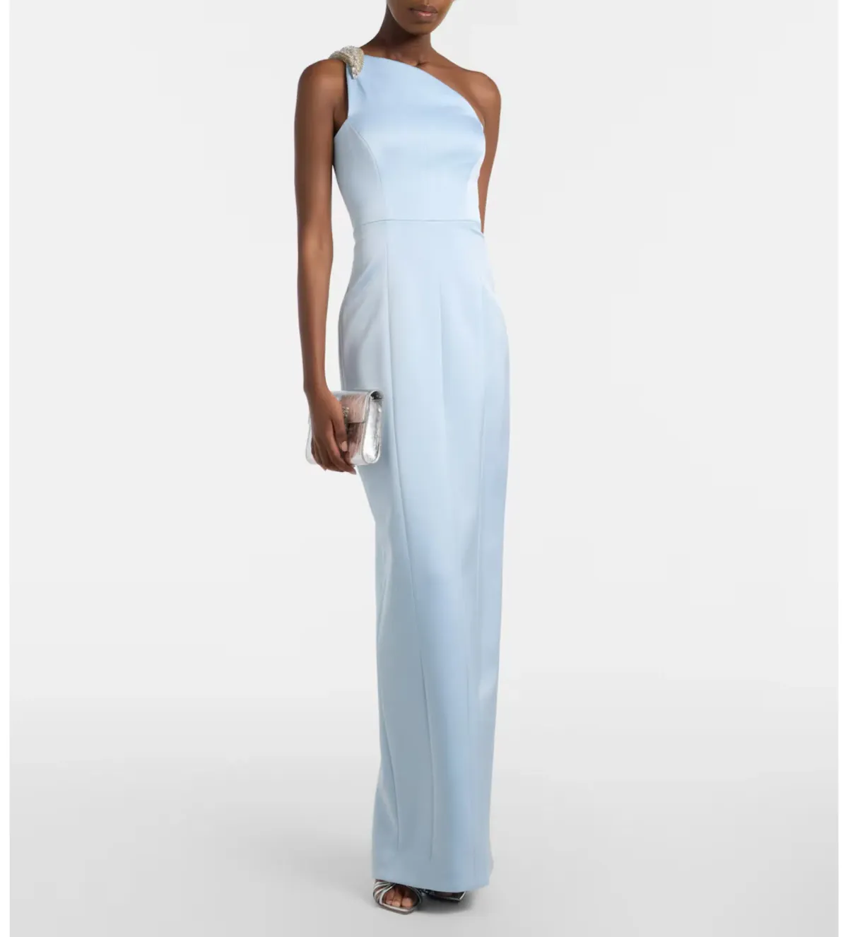 Rachel Gilbert Celestia Maxi Gown in Sky Blue Size 3/AU12 for rent on The Volte - main image