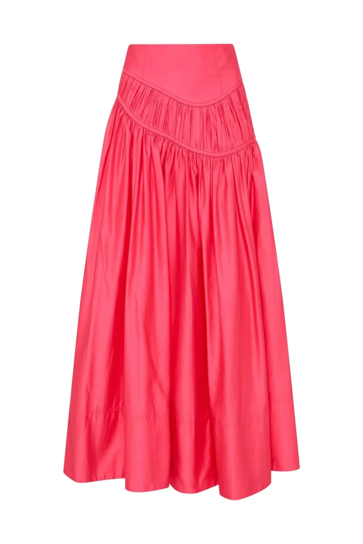 AJE 2-piece size 8 Pepper Ruched Bodice & Curve Midi Skirt Rouge Pink - Image 10