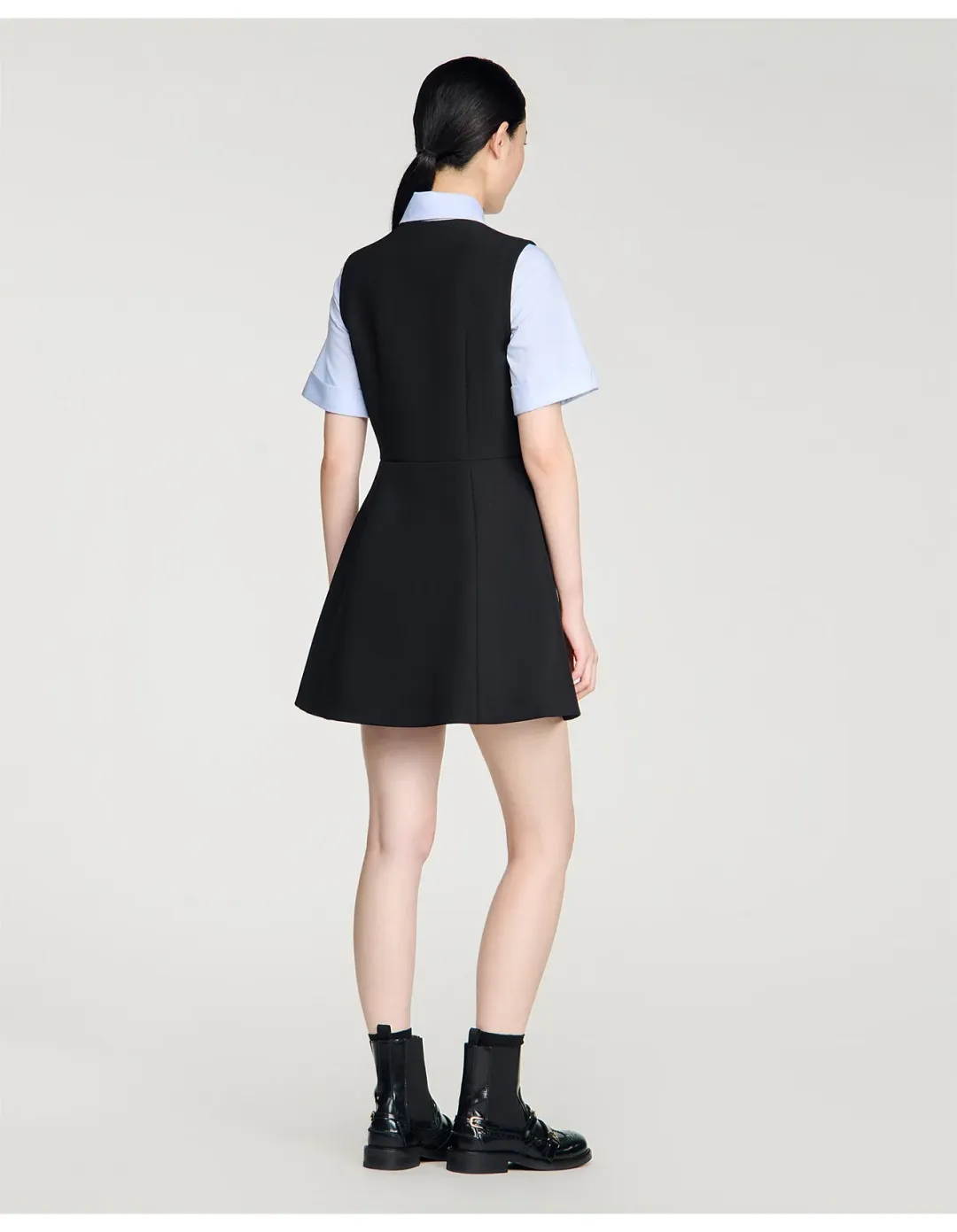 Sandro Paris Ada Dress Size 36 EU Black for rent on The Volte - main image