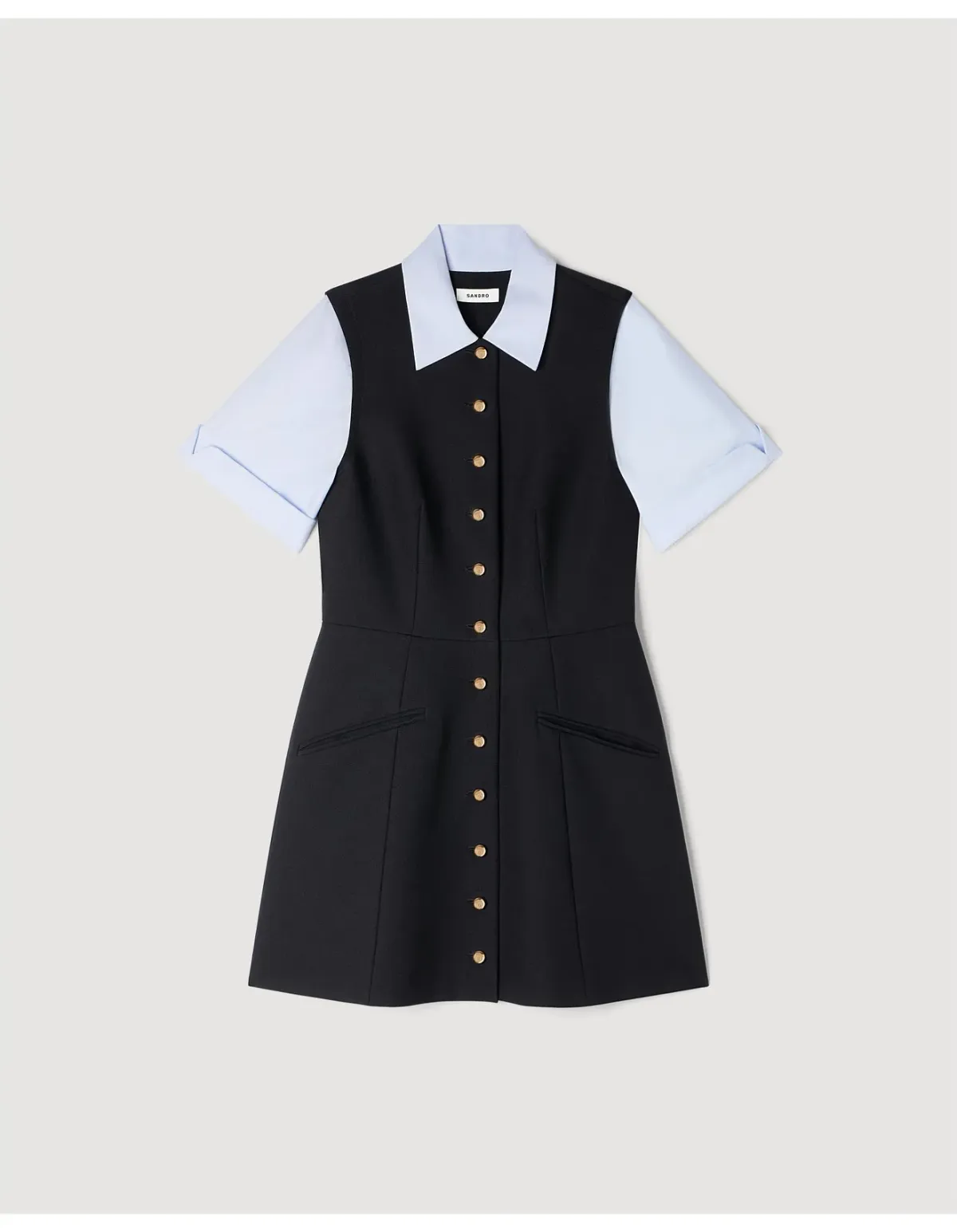 Sandro Paris Ada Dress Size 36 EU Black - Image 5