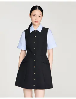 Sandro Paris Ada Dress Size 36 EU Black for rent on The Volte - image 1