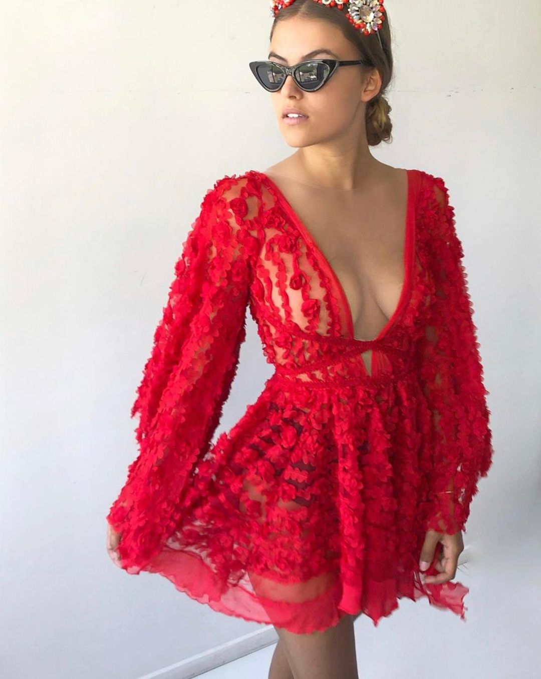 Judy Copley Couture Red Poppy Dress Size 6 for rent on The Volte - main image