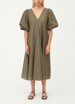 Ganni Seersucker Check Dress size 40 for rent on The Volte - image 4