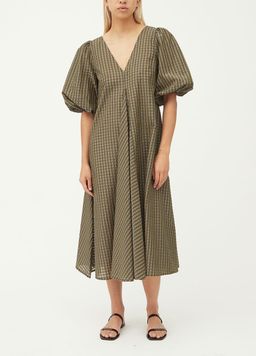 Ganni Seersucker Check Dress size 40 for rent on The Volte - image 2