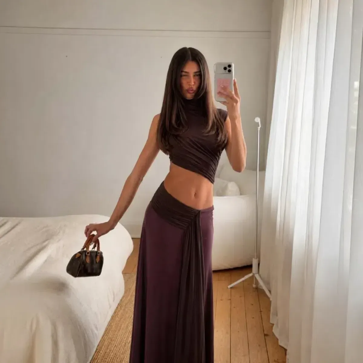 Bec & Bridge Conni Maxi Dress Dark Choc Size 8 - Image 1