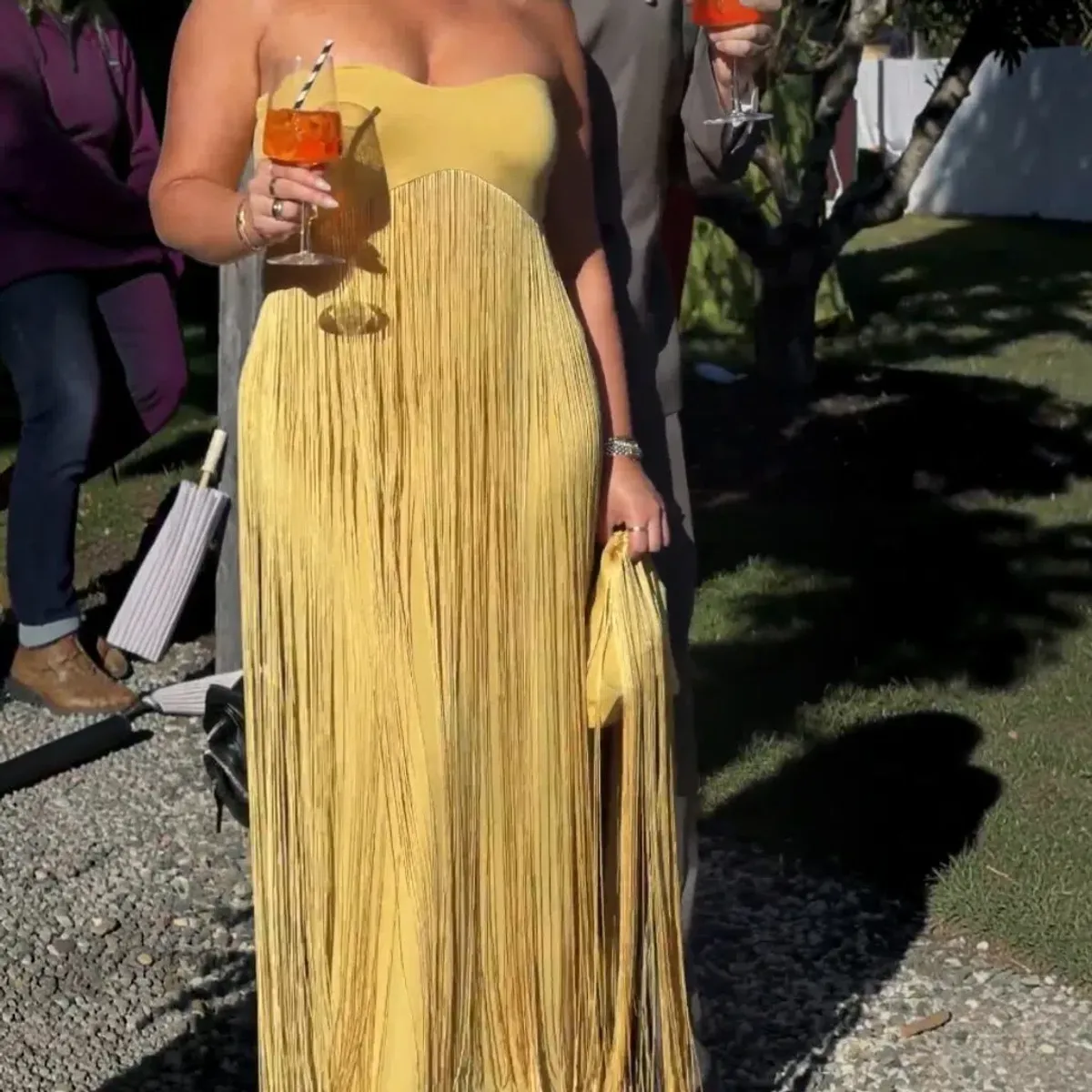 Deconduarte Venus Dress In Yellow Size Small - Image 1