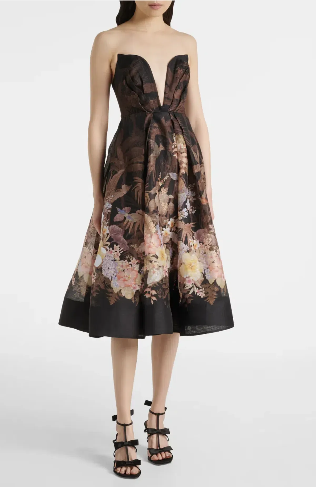 Zimmermann Illuminate Draped linen and cotton midi dress - Image 1