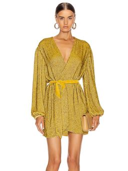 Retrofete Gabrielle Robe Mini Dress in Citrus Size S / Au 8 (BNWT!) for rent on The Volte - image 2