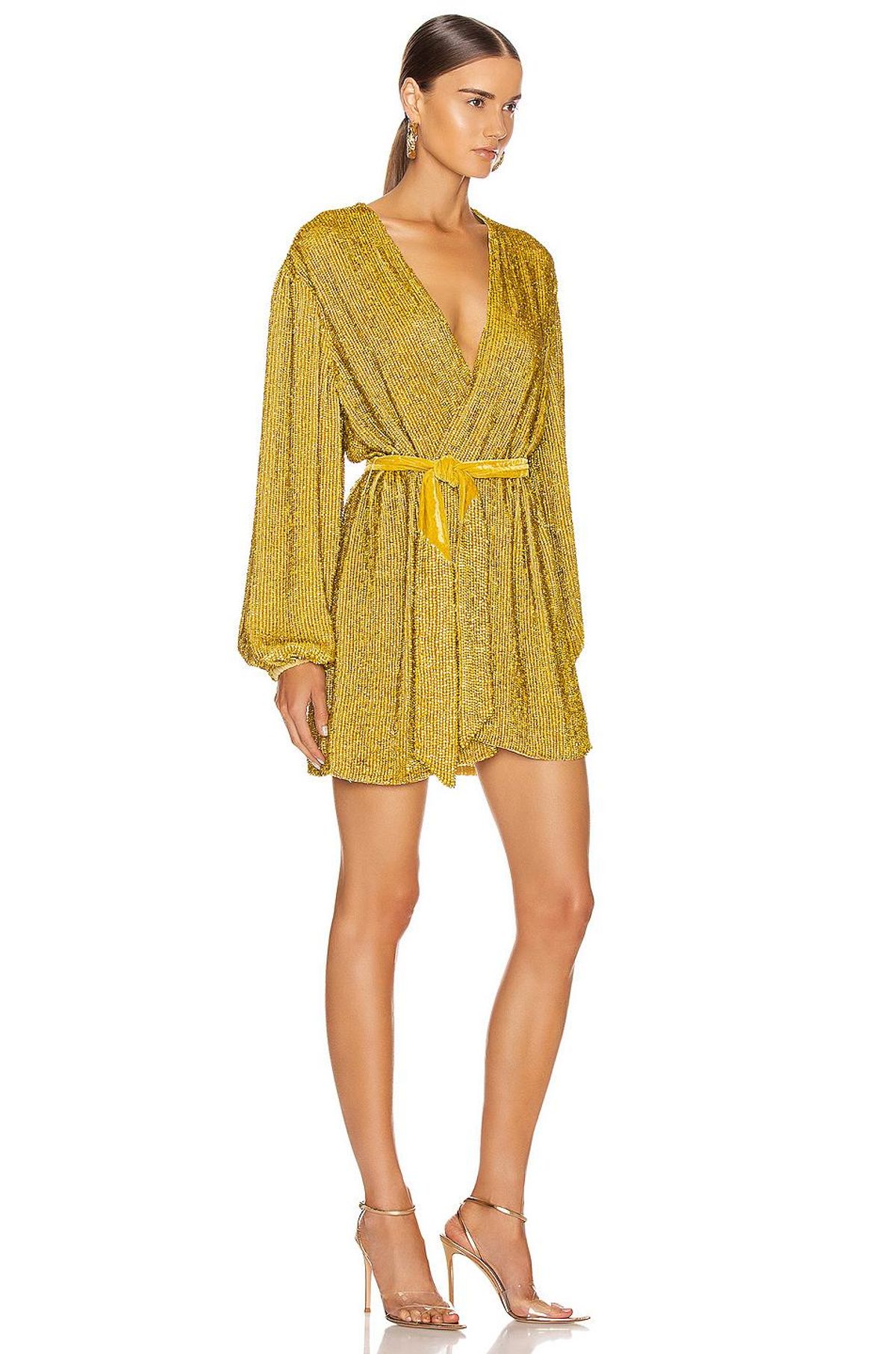 Retrofete Gabrielle Robe Mini Dress in Citrus Size S / Au 8 (BNWT!) for rent on The Volte - main image