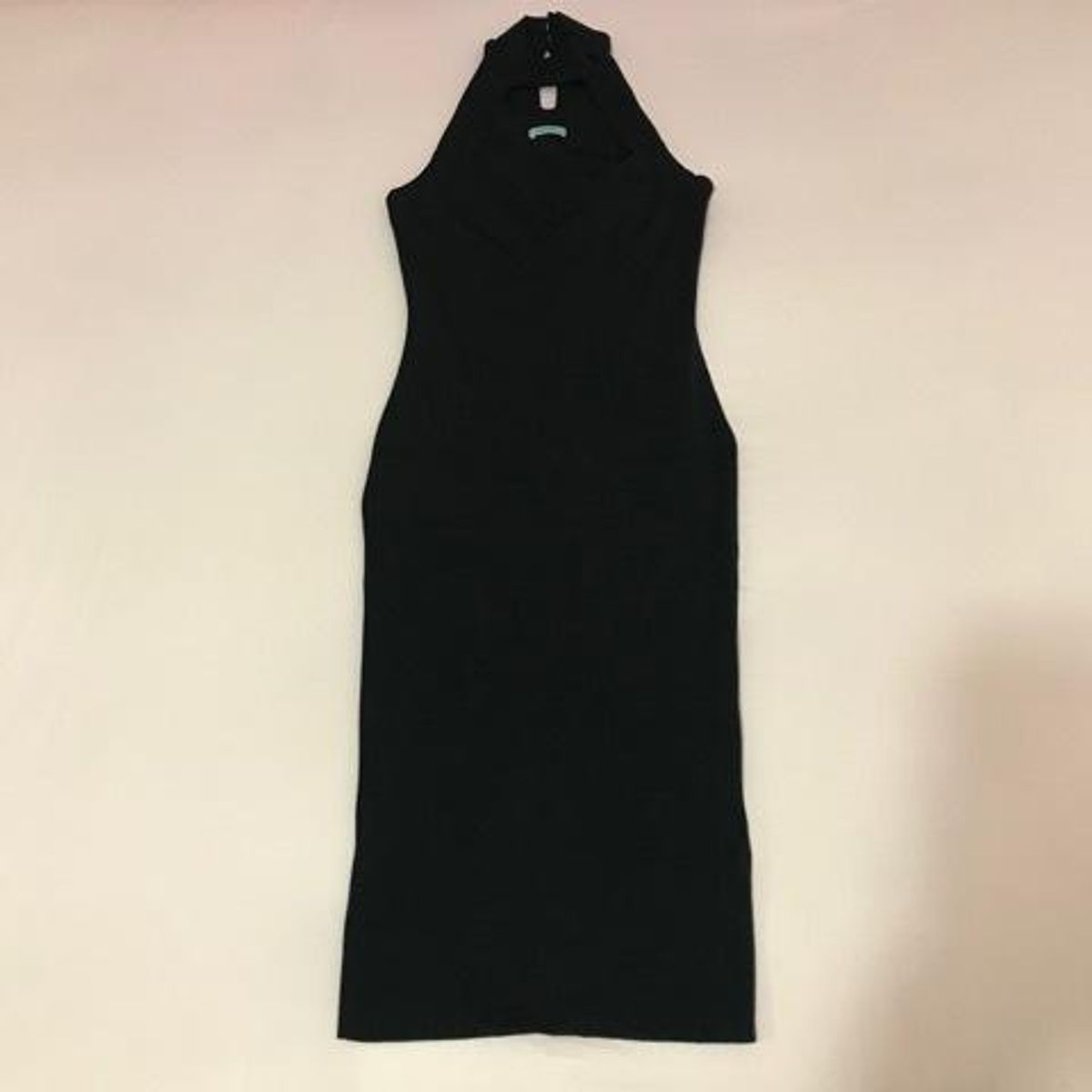 Black halter neck body dress for rent on The Volte - main image