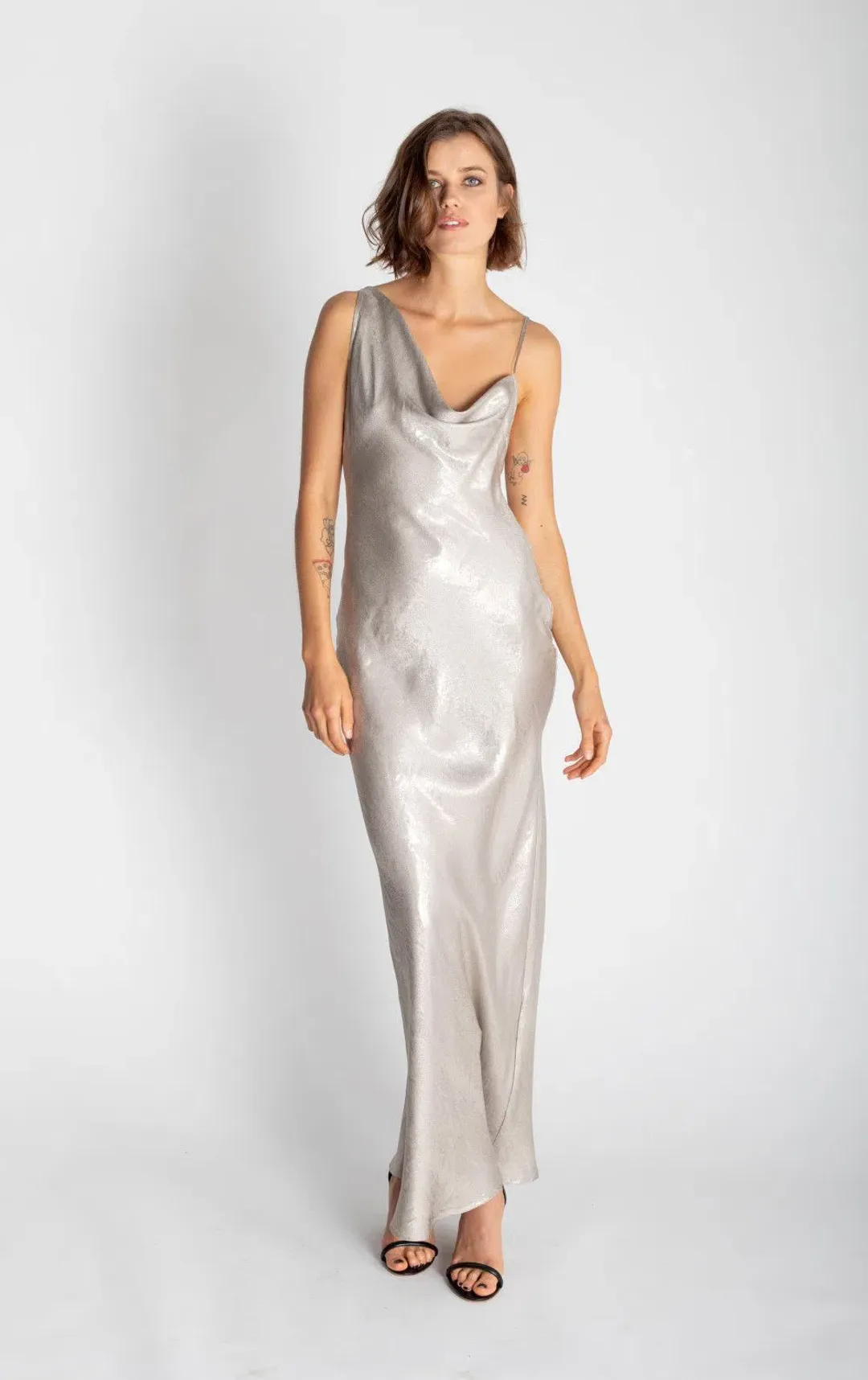 Rat & Boa Gaia Slip Dress Silver Size 6 for rent on The Volte - main image