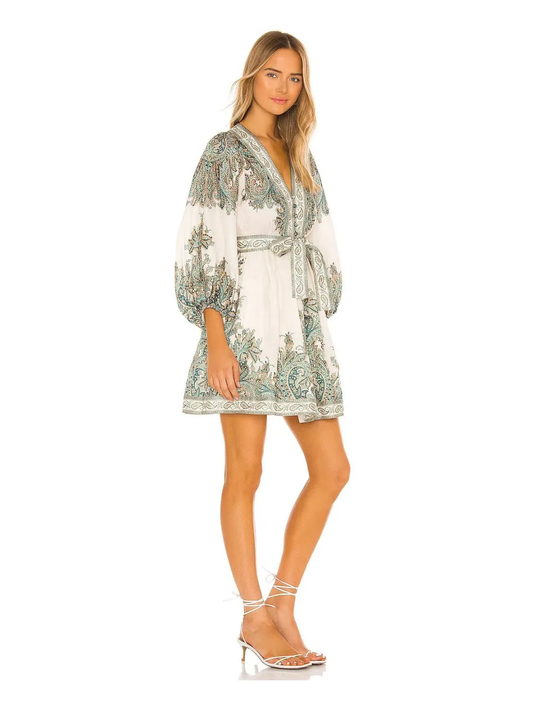 Zimmermann Brighton Paisley Mini Dress Print Size 10 for rent on The Volte - main image
