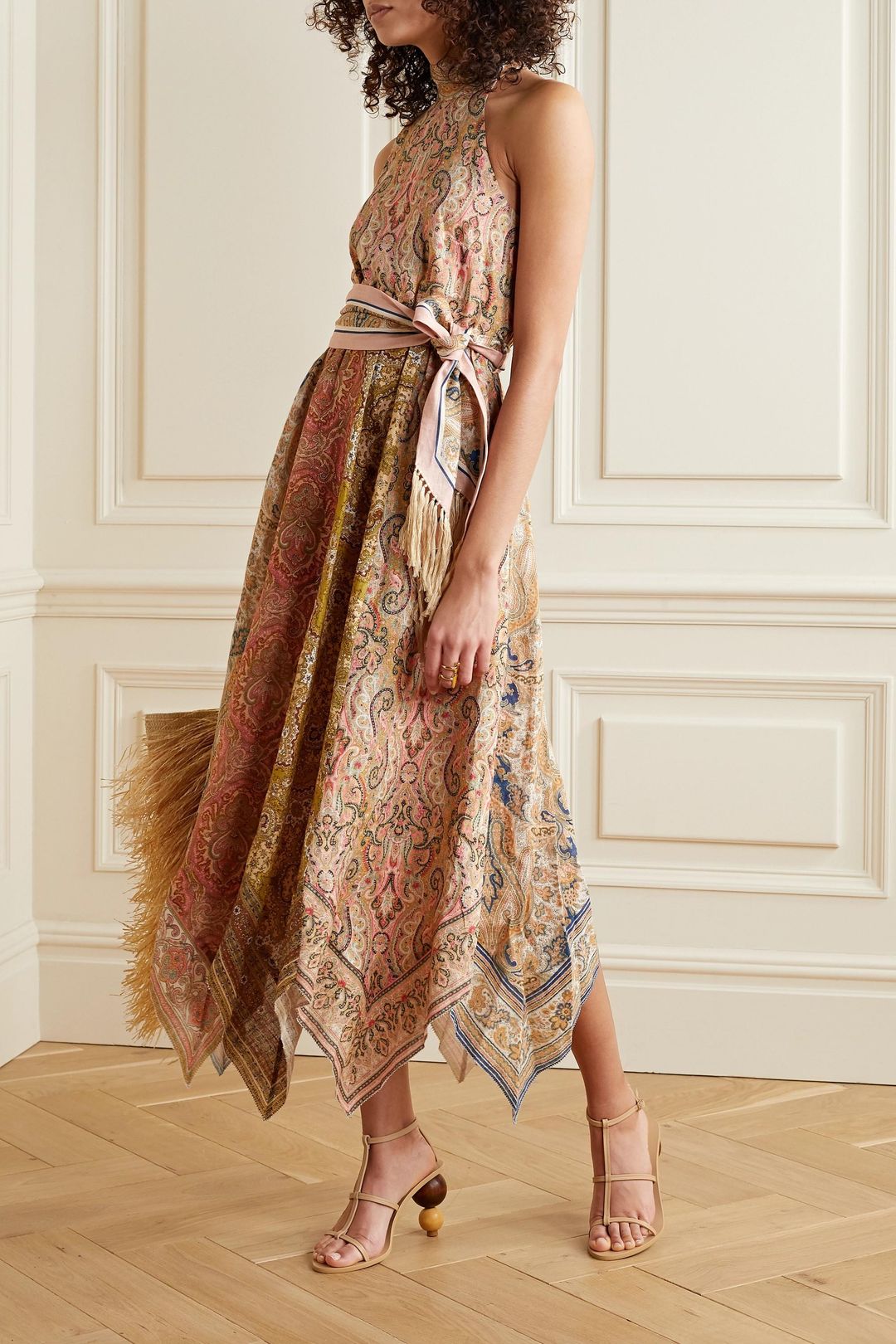Zimmermann Freja Hanky Hem Long Dress Spliced Size 10 for rent on The Volte - main image