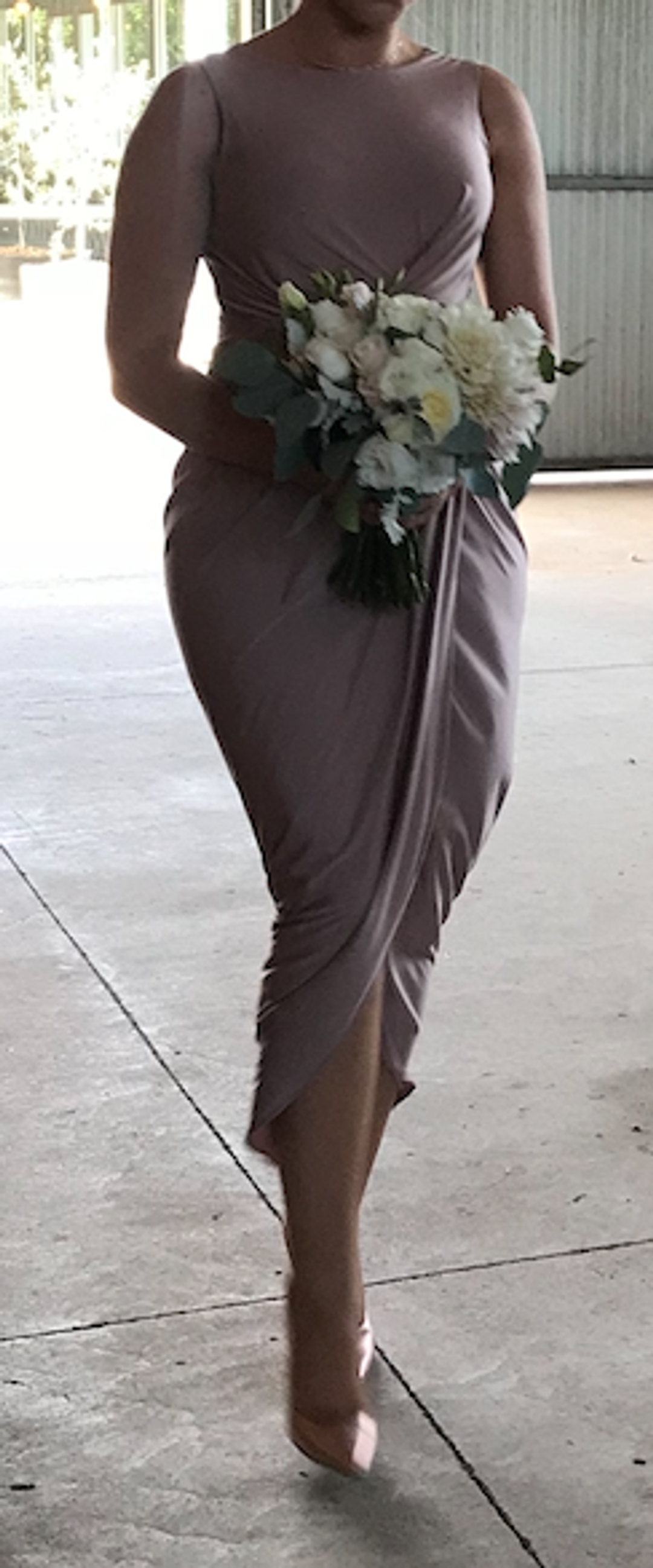 White Runaway Blush Cocktail/Bridesmaid dress for rent on The Volte - main image